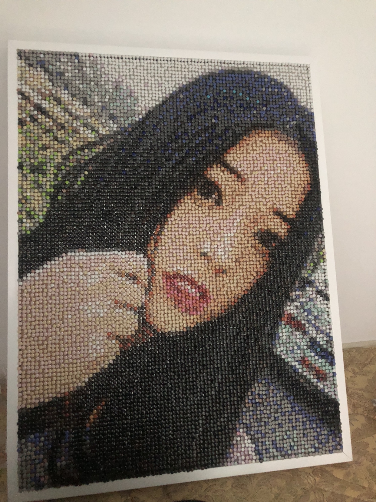 纸间道图钉画钉子画,送女友创意生日礼物 纸间道图钉画钉子画,送女友创意生日礼物