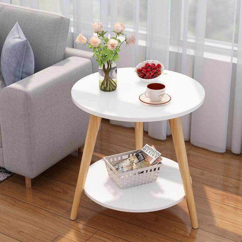 Tea table bedside table sofa side table small round table图片
