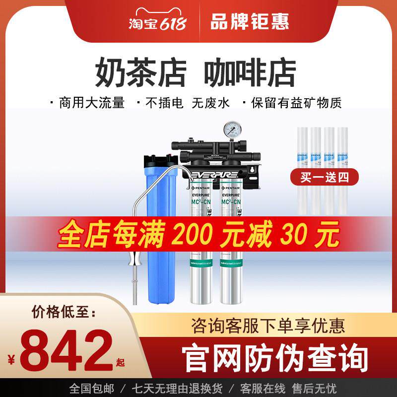 爱惠浦净水器奶茶店直饮水商用大流量过滤净水机mc2双联超滤机