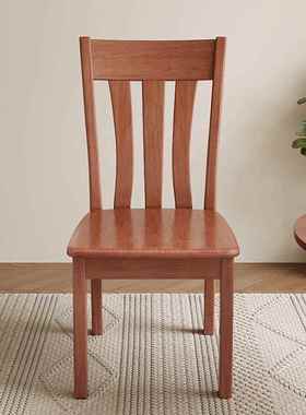 全实木OEC椅子餐椅家用凳子靠背椅简约椅中厅式餐木头椅店餐桌饭