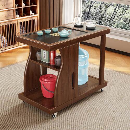 阳台小茶桌可移动茶台茶水柜沙发边几小户型家用功夫小茶几客厅茶