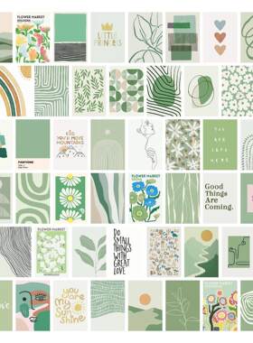 50pcs Postcard Poster Decorative Painting Color Aesthetic Po