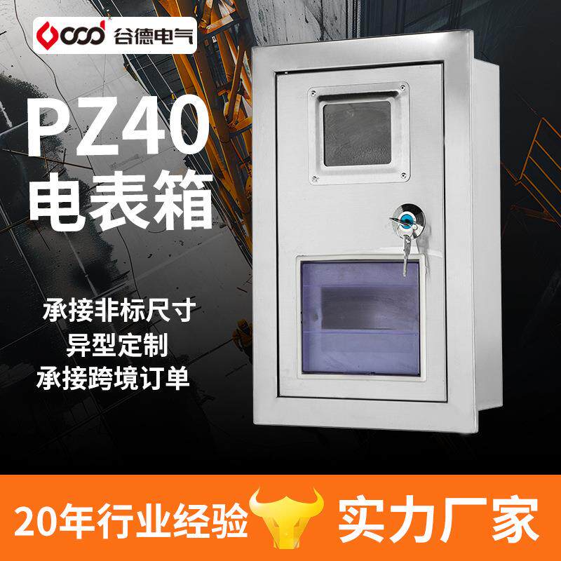 201不锈钢304一户一表单项明装暗装挂墙户内PZ40家用电表箱