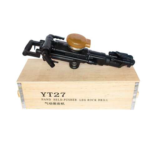 YT27气动凿岩机黑色矿用气腿式隧道打孔钻眼工具