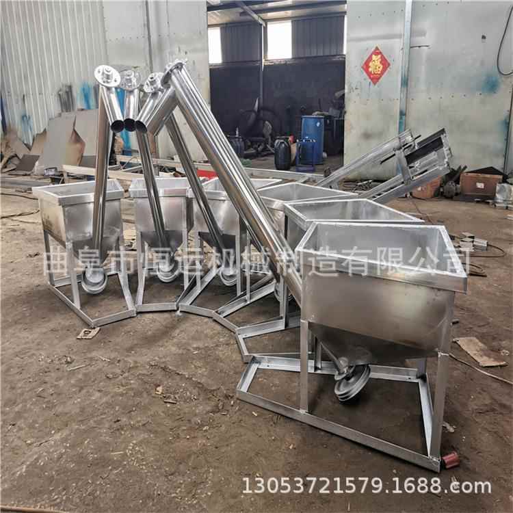 塑料粉末上料机 不锈钢管输送机 螺旋式运料机