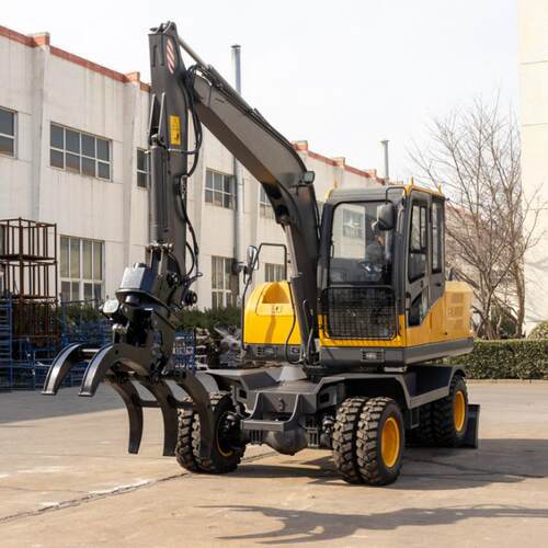 源头厂家8-ton wheeled compact excavator HT80果园农用微型挖机
