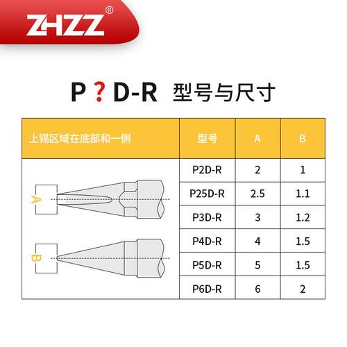 通用UNIX自动焊锡机烙铁头P2D-R/P25D-R/P3D-R/P4D-R/P5D-R/P6D-R
