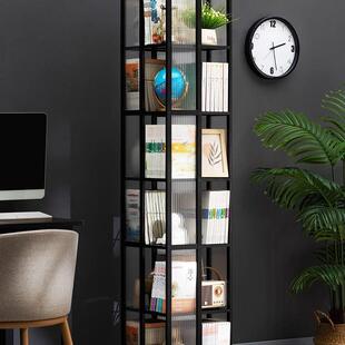 儿旋转示书651XZZWJ架落地物架书柜子家用储物柜童客厅简易置实木