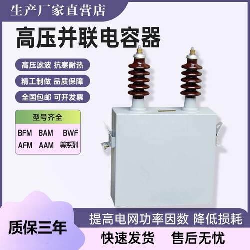 10kv高压并联电容器bam bfm bwf11√3-200 1w无功补偿电力电容器