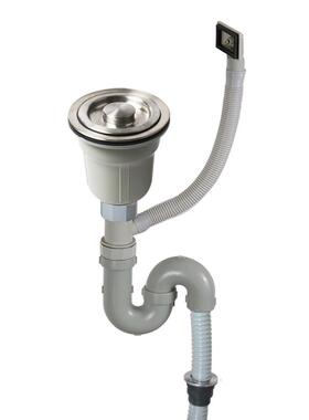 天力厨房水槽大提篮防漏水下水器 耐沸水防臭钢丝管排水Z6001C068