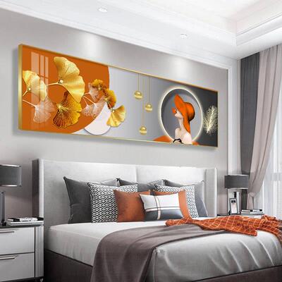 新主款卧室房床头装饰画卧酒间挂画客厅ODP主卧室墙面画店高级感