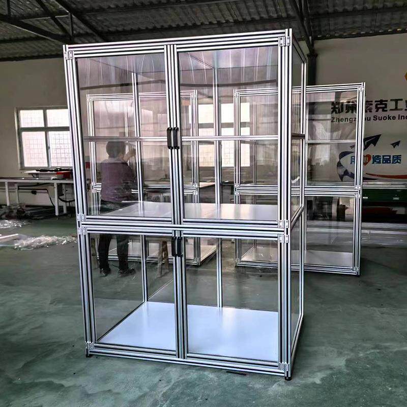 新能源汽车座椅样品工作台柜车间铝型材亚克力展示柜多工位