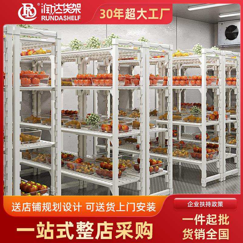 00KG冷库货架地下库多层储存货架冷链库塑料包裹铁架子商用