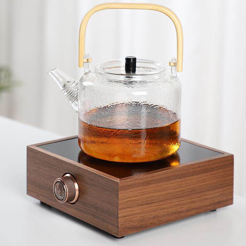 现货加厚大容量玻璃煮茶器蒸茶壶蒸汽套装烧水养生壶电陶炉