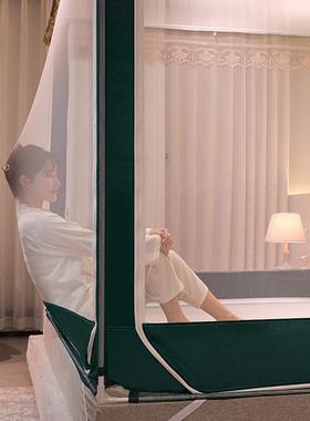 aLLP类全底蚊.帐家用u型拉链蒙包1米8大床15童儿古宝宝防摔全包纹