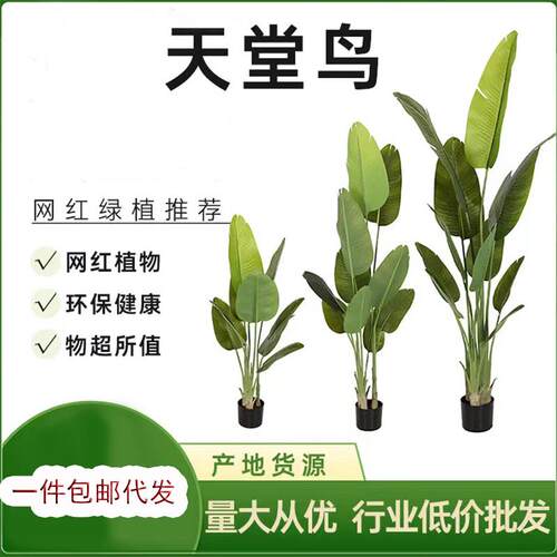 仿真绿植造景网红餐厅绿色装饰室内景观假旅人蕉仿真植物盆栽