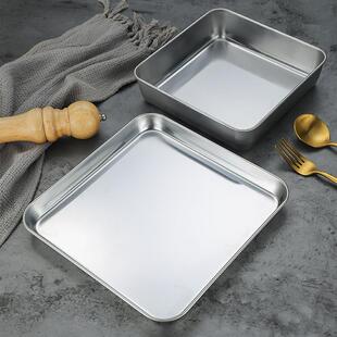 04家用肠粉专用蒸盘长方形不锈钢盘子凉皮工具凉皮盘子肠粉盘