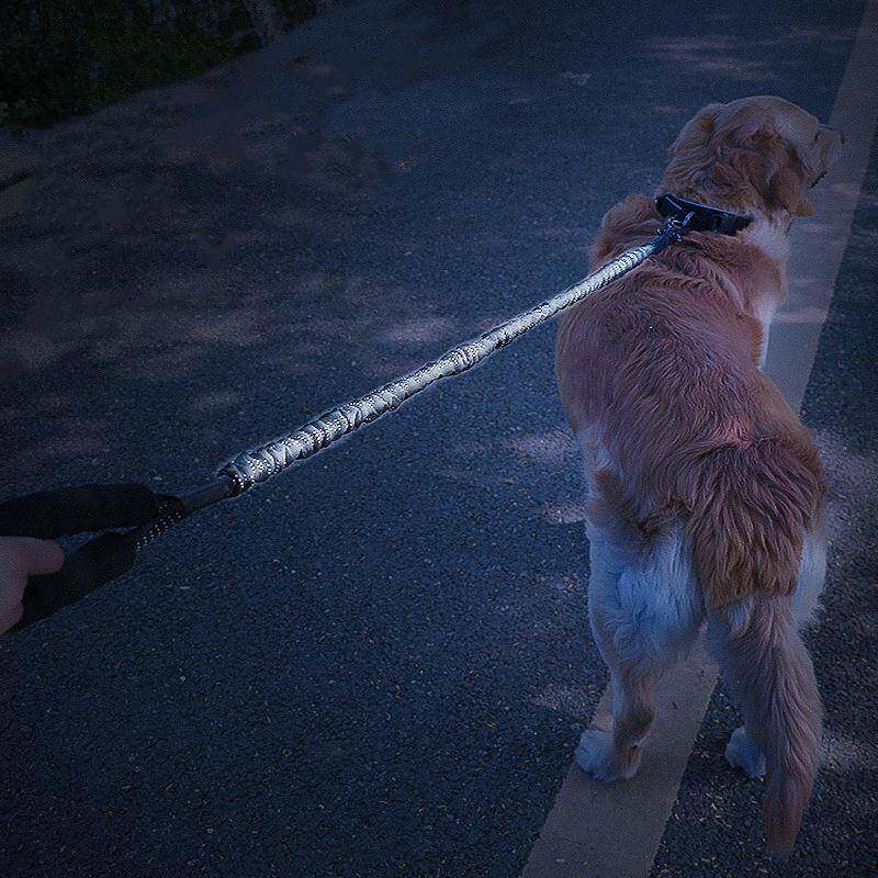 新款直销防爆冲遛狗绳狗链子牵狗绳金毛中型大型犬边牧狗狗弹力伸