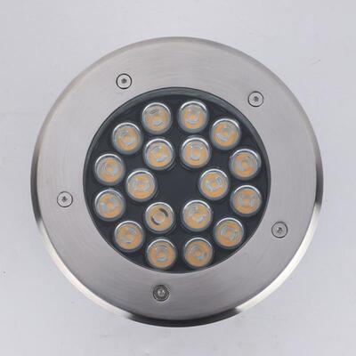 led嵌入式地埋灯防水射灯庭院灯圆形广场埋地灯七彩射树灯投光灯