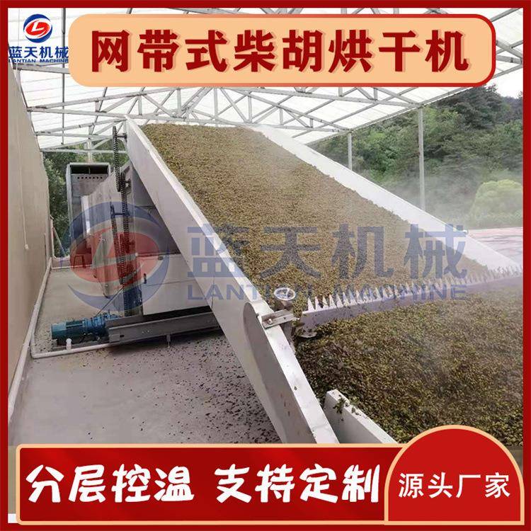 网带式柴胡烘干机全自动菇草茈胡柴胡片干燥机柴草药材烘干设备