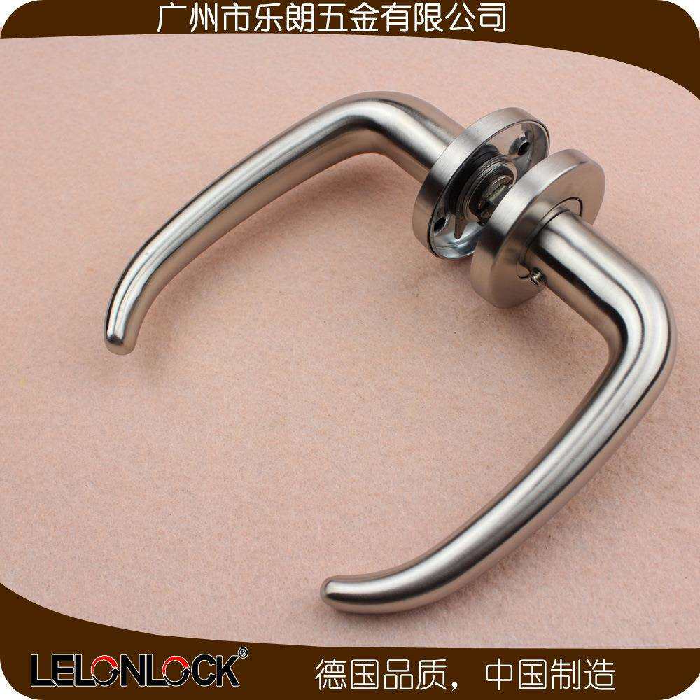 工厂卧室房门304不锈钢门把手 分体锁执手 室内木门执手锁具