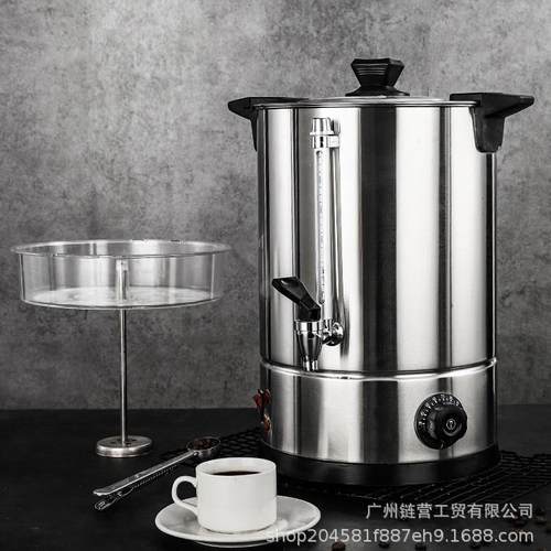 温控款盈兴泰咖啡桶茶桶电热桶蒸汽304商用保温桶电热大容量开水