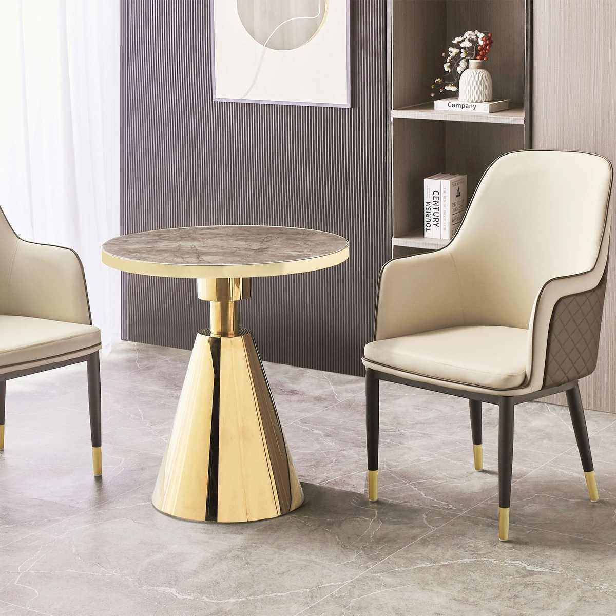 轻奢洽谈桌椅组合家用阳台小圆桌商用不锈钢桌咖啡奶茶桌会所接桌,住宅家具,茶几,淘宝优惠券,粉丝福利购,淘宝优惠卷