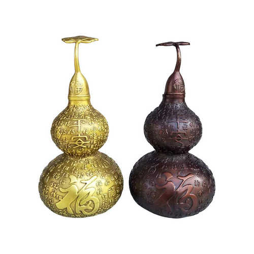 黄铜开盖平安福字葫芦摆件铜葫芦大号家居店铺办公室礼品厂家批发