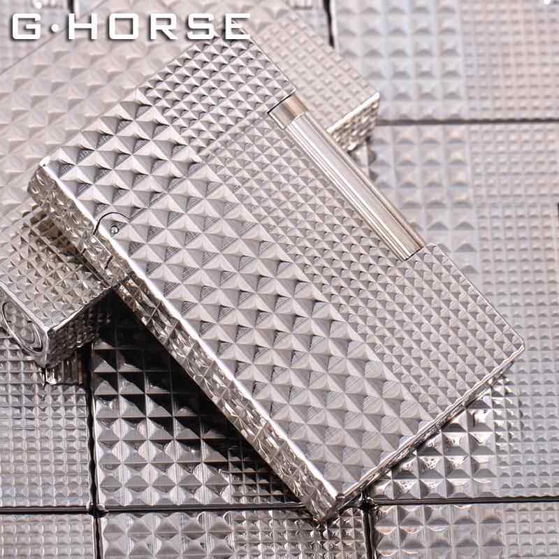 新款复古朗声打火机法国horse正版男充气防风纯创清脆砂轮g黄铜意