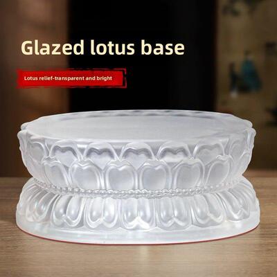 水琉璃莲花底座高档须弥座佛像供台客厅玄关装饰品观音座桌面摆件