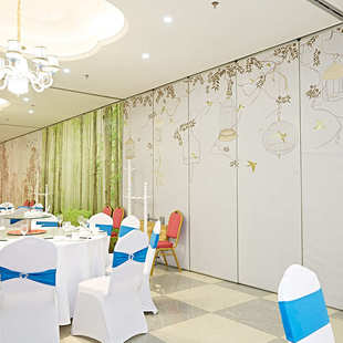 办公室移动屏风酒店隔断移门舞蹈室活动隔断墙推拉式 折叠门