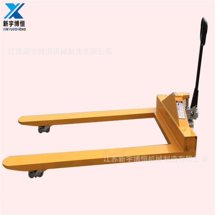 江苏吨加长型液压堆高搬运车手动托盘车油压地牛手推老虎车