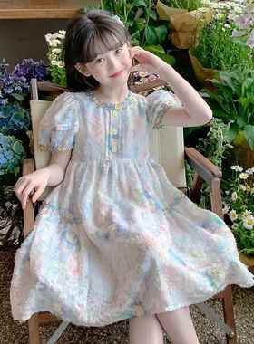 NEXT GJLG 女童连衣裙夏装2025新款夏季洋气时髦超好看碎花公主裙