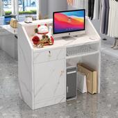 店铺简约现代吧台收银台前台桌小型柜台美容院服装 店美容院接待台