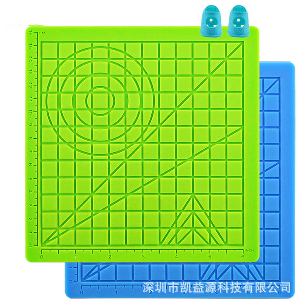 3d打印笔硅胶垫板带刻度儿童涂鸦板创意硅胶隔热垫3d笔垫送手指套