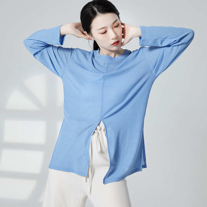 2025宽松罩衫舞蹈服女古典舞长袖上衣中国舞形体服现代舞练功服装