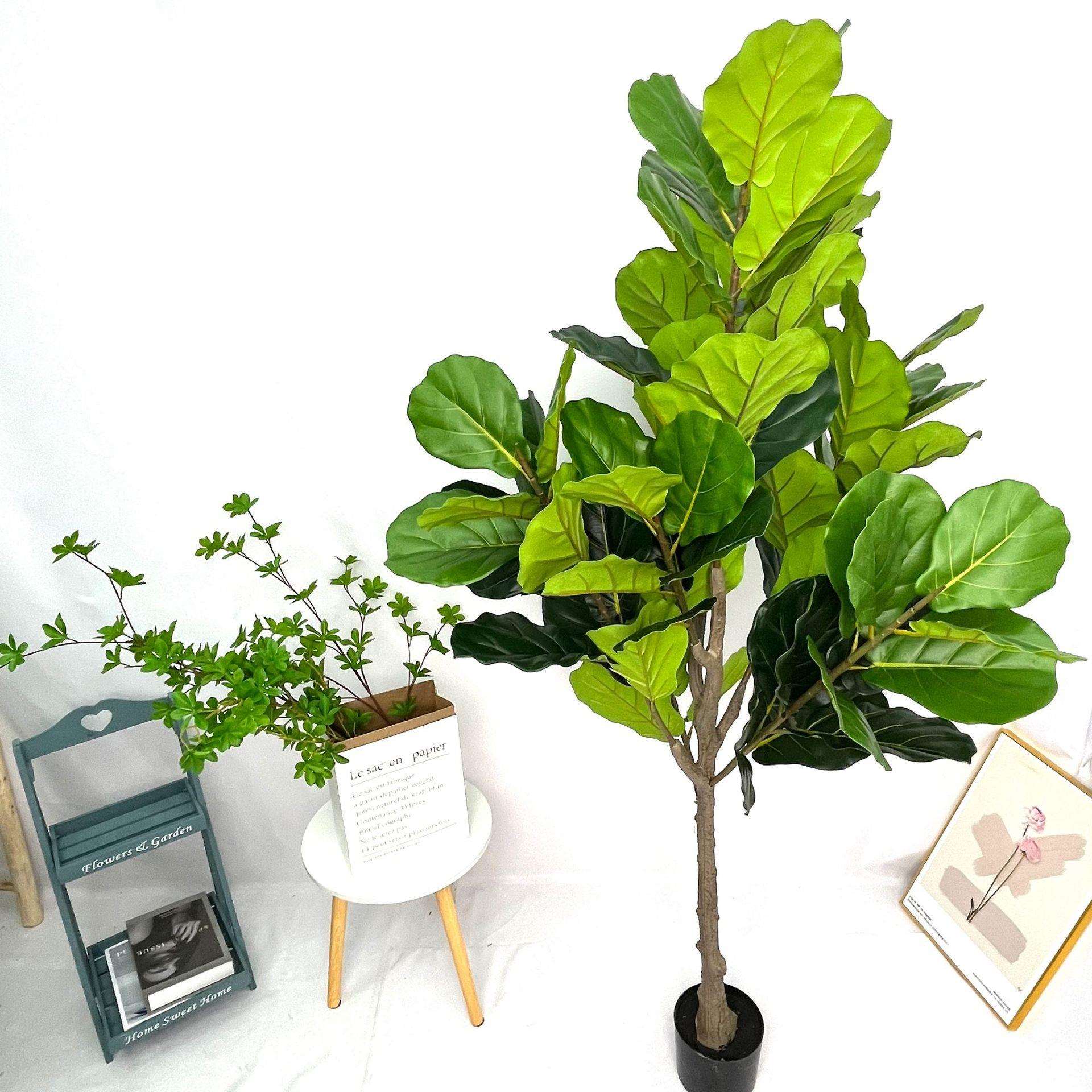 直销仿真植物盆栽琴叶榕假绿植大型盆景室内落地摆件家居装饰