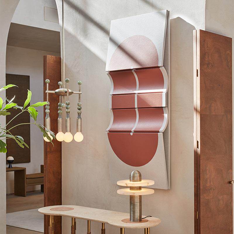 现代简约入门玄关装饰画立体抽象色块装置画北欧风餐厅艺术无框画