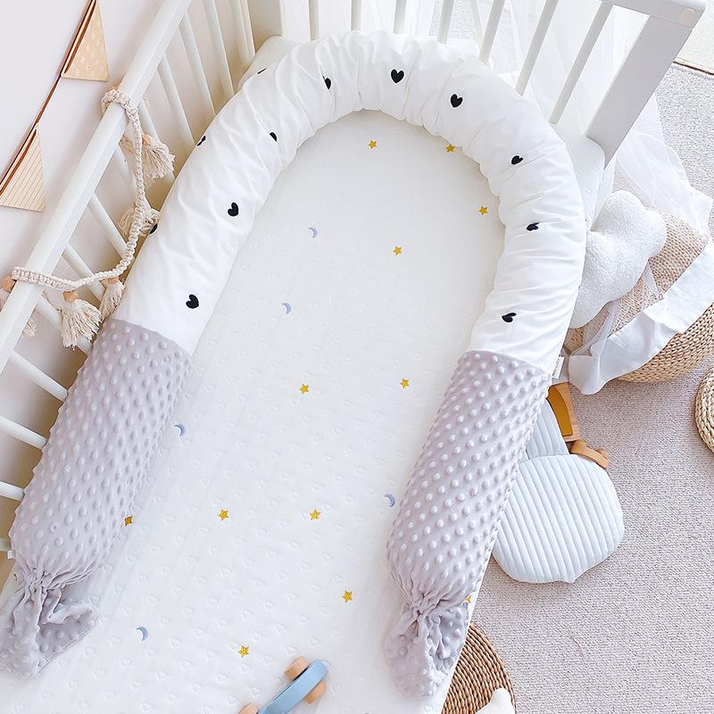 婴儿床纯棉拆洗长条护栏宝宝床靠