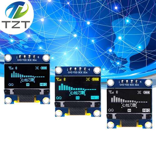 0.96寸OLED 12864液晶屏模块I2C IIC接口显示屏多场景适用