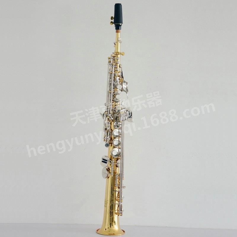 亨韵乐器降B调高音 金身镍键分体高音萨克斯降B调萨克斯风管高音