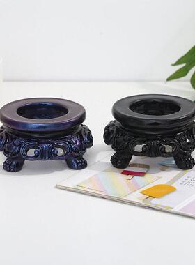 厂家供应新款水晶球中空底座家居桌面装饰树脂工艺品支架摆件
