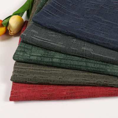 素色棉麻连衣裙上衣面料 休闲棉麻汉服布料 双层休闲麻1885