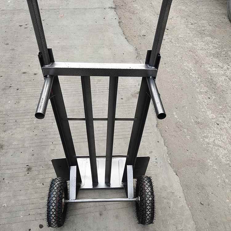 现货供应角铁老虎车350-4充气胎定制打气橡胶静音脚轮子手推车轮
