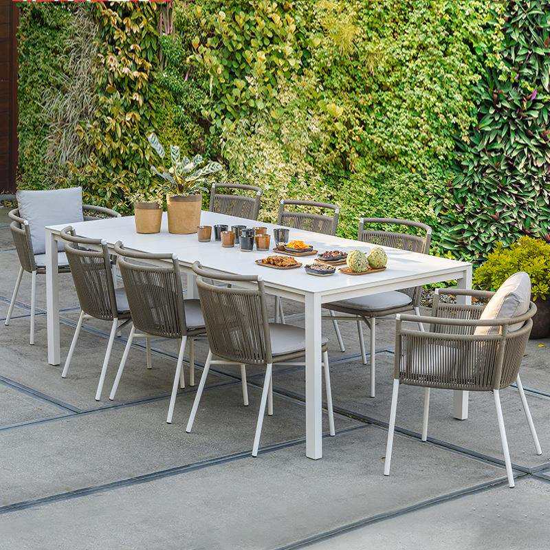 户外桌椅室外休闲藤编防水沙发茶几组合花园庭院露台简约现代家具