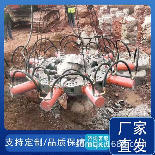 挖机灌柱桩破桩头设备挖掘机破桩机厂家钢筋混凝土截桩机