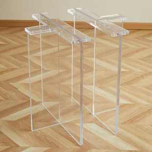 亚克力桌腿透明20 100mm桌脚餐桌支架岩板岛台书桌悬浮支撑脚批发