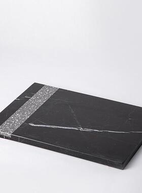 Darchin 北欧风大理石砧板长方形托盘黑色质感砧板装饰品