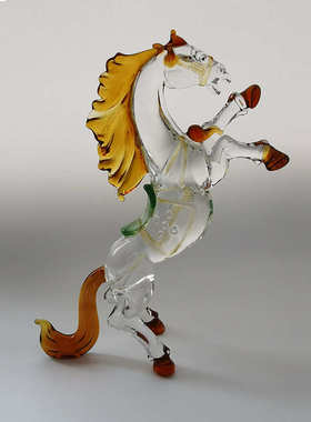 手工马烧制办摆件水晶玻璃工装饰品车载琉璃 桌