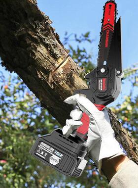 免安装电锯锂电锯充电电链手锯提式户无外木线小型CXU伐单手锯修